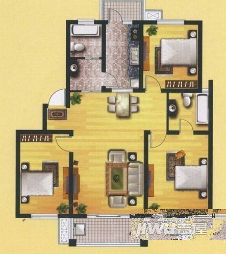 扬州念香苑5室2厅2卫200㎡户型图