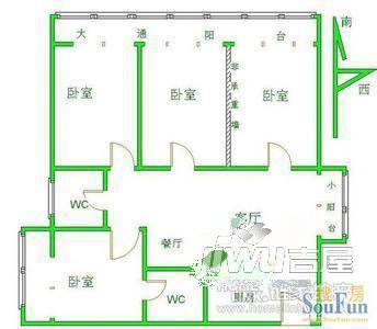 扬州念香苑5室2厅2卫200㎡户型图