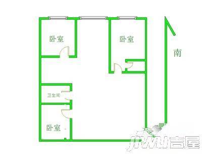 紫荆苑3室2厅1卫132㎡户型图