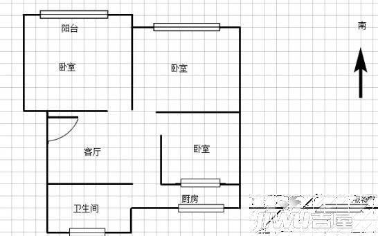 友谊新村3室2厅1卫户型图