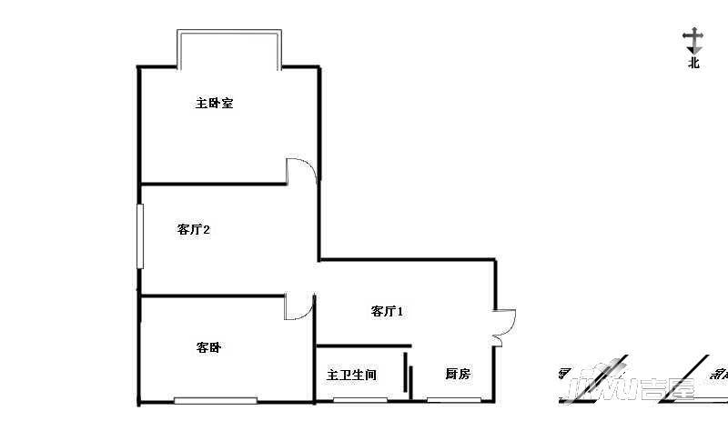 友谊新村3室2厅1卫户型图