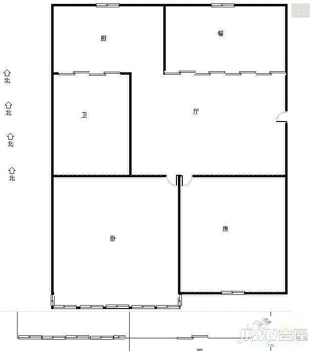 友谊新村3室2厅1卫户型图