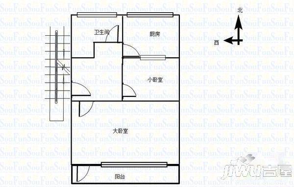 友谊新村3室2厅1卫户型图