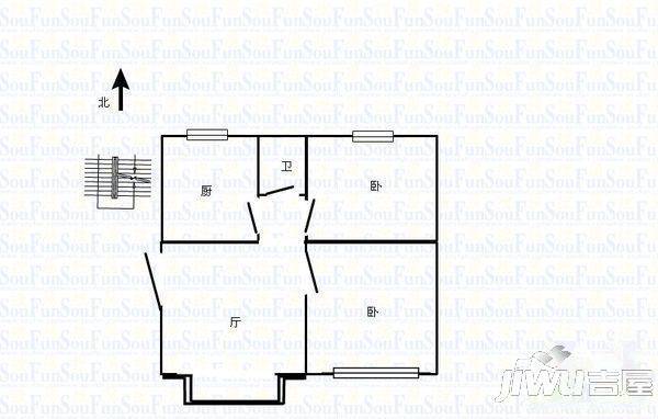 友谊新村3室2厅1卫户型图