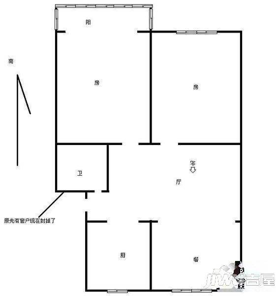 友谊新村3室2厅1卫户型图