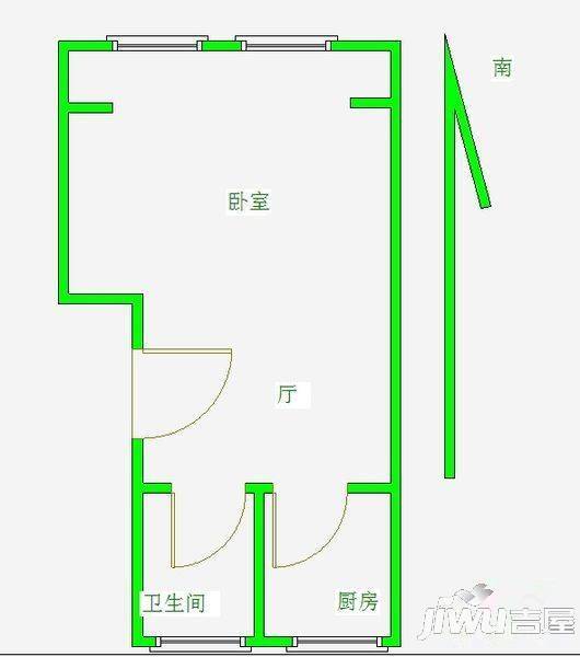 富丽康城3室2厅1卫户型图