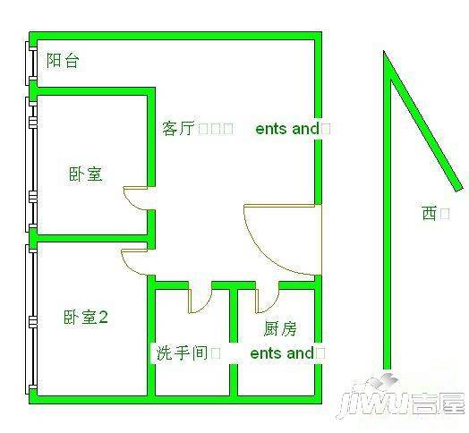 富丽康城3室2厅1卫户型图