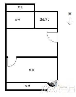 孙庄小区1室1厅1卫41㎡户型图