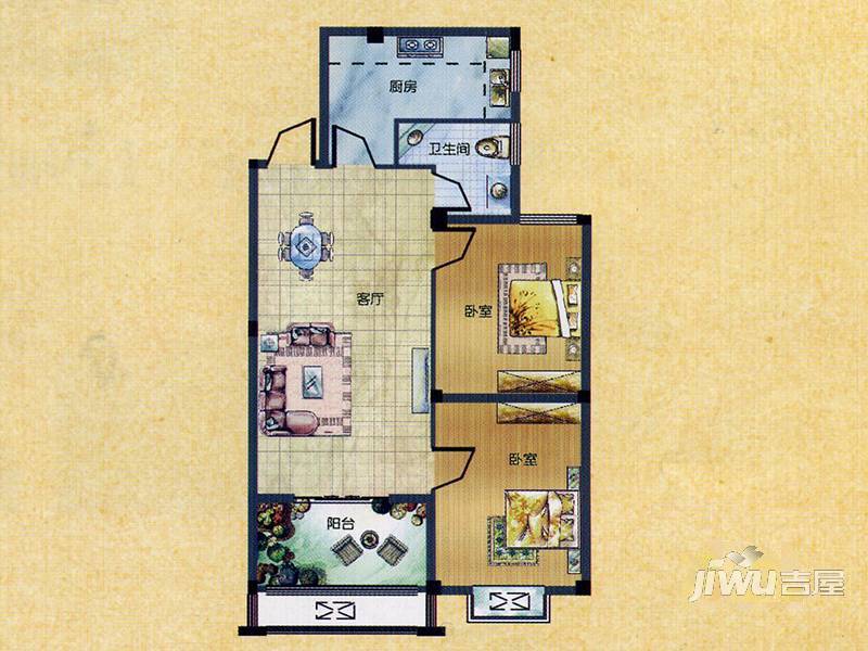 香江滨江园3室2厅2卫160㎡户型图