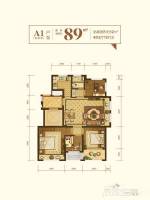 陽光城翡麗灣4室2廳1衛89㎡戶型圖