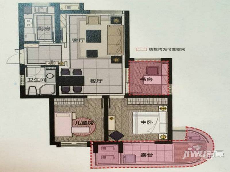 馨华园南湖天下普通住宅89㎡户型图