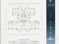 清华园3室2厅2卫105.8㎡户型图