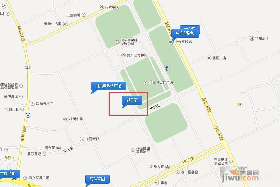 丹凤城现代广场位置交通图