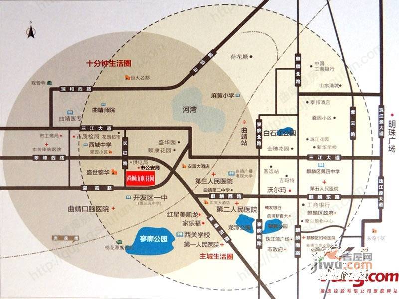 尚城山水花园位置交通图1
