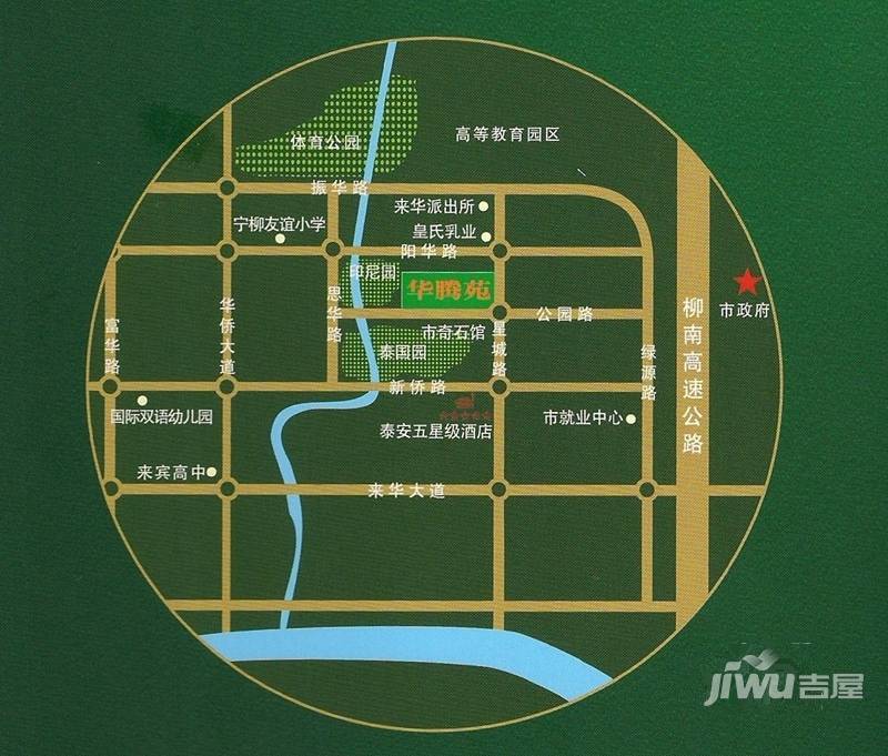 华腾苑位置交通图
