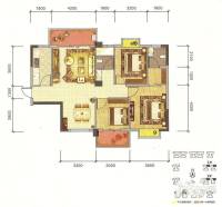 缤纷江南3室2厅2卫121㎡户型图