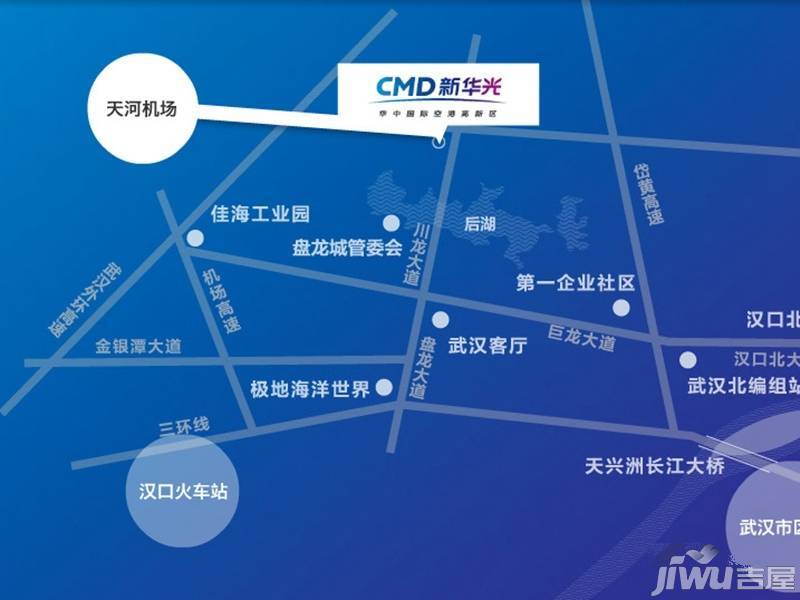 CMD新华光华中国际空港高新区位置交通图