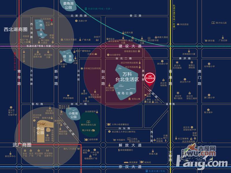 万科金域湖庭位置交通图图片