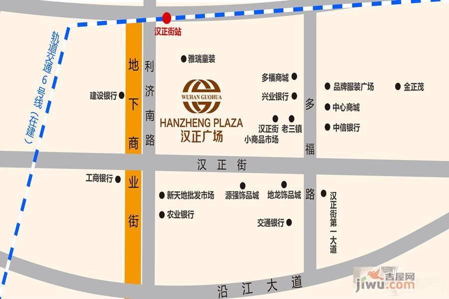 汉正广场位置交通图图片