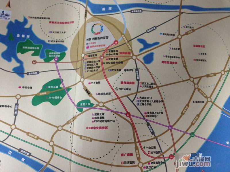 美联奥林匹克花园四期位置交通图1