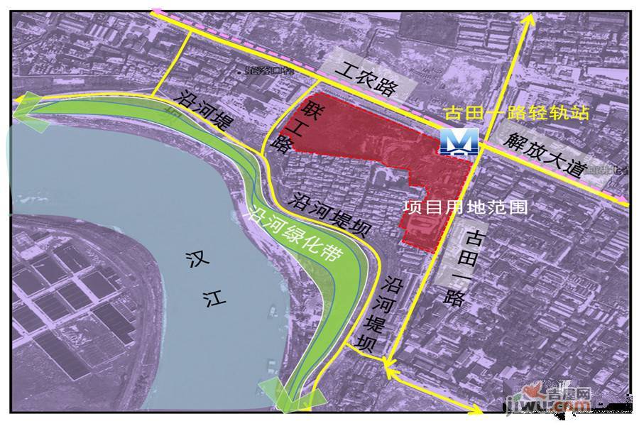 汉江湾壹号位置交通图图片