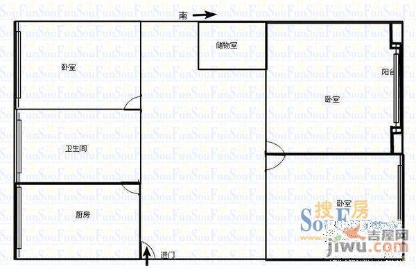 芙蓉新村3室1厅1卫户型图