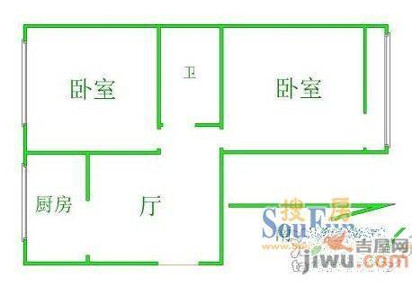 渡江一村2室1厅1卫户型图