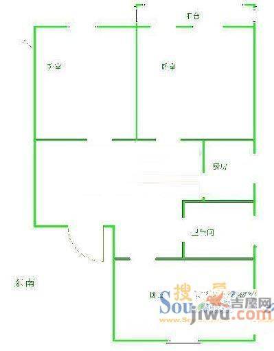 财盛新村3室2厅2卫户型图