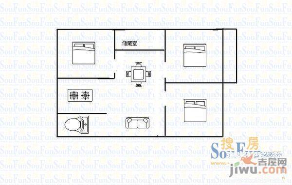 绿园新村3室1厅1卫户型图