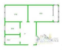 居民新村2室1厅1卫户型图