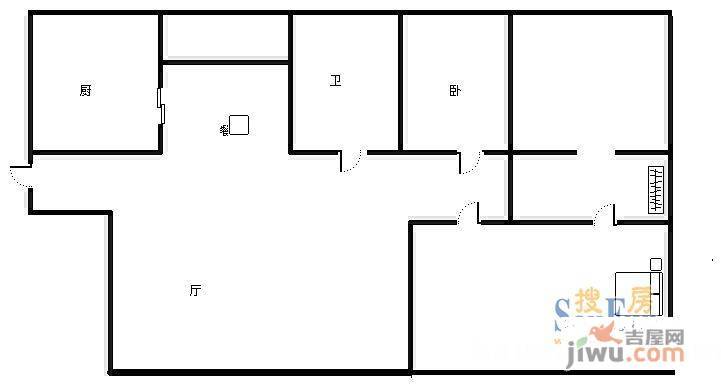 君永小区2室2厅1卫户型图