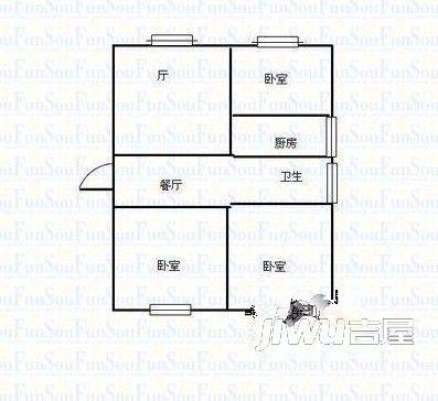 桃源居五期3室2厅1卫户型图