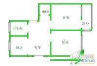 通渡花苑2室1厅1卫户型图