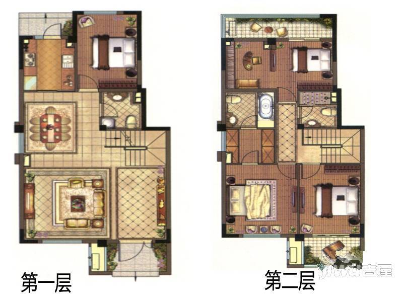 世茂御龙湾5室2厅3卫180㎡户型图