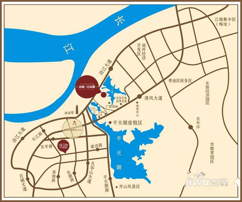 志城江山郡位置交通图