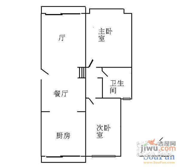 莲花四区0室2厅1卫100㎡户型图