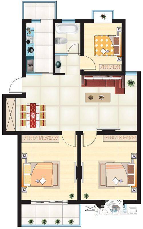 新能源华清园5室3厅2卫208.7㎡户型图