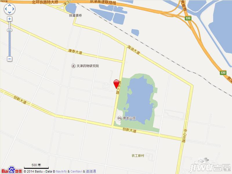 海泰渤龙湖总部经济区位置交通图图片