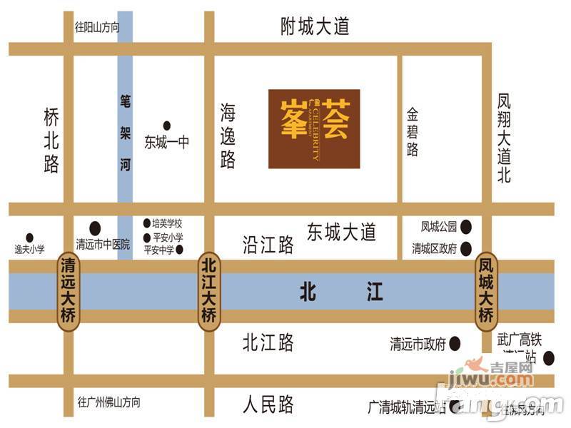 广盈峯荟位置交通图1