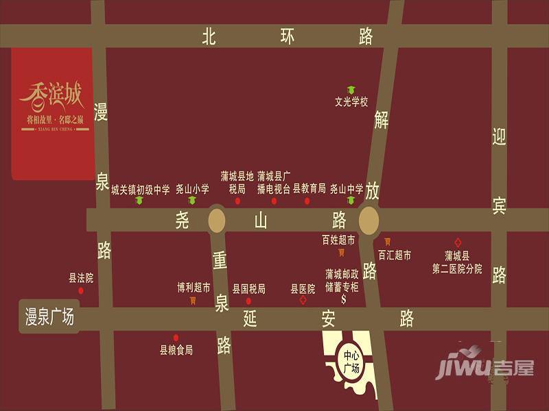 香滨城位置交通图
