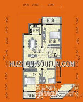 亿丰和盛家园3室2厅1卫119㎡户型图