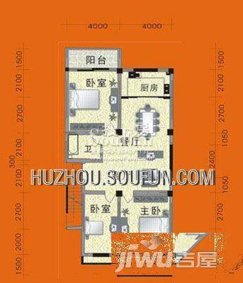 亿丰和盛家园3室2厅1卫119㎡户型图