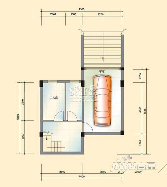 信业佳馨水园3室2厅2卫116㎡户型图