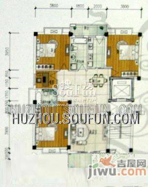 丹凤苑3室2厅2卫119.2㎡户型图