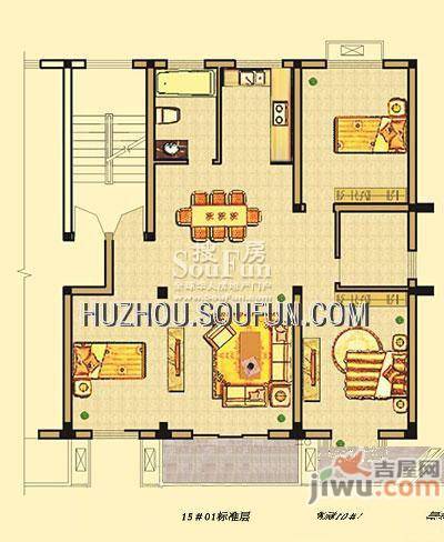 金冶香格里3室4厅3卫275㎡户型图