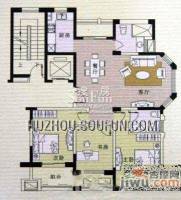 大港康城国际3室2厅2卫125.2㎡户型图