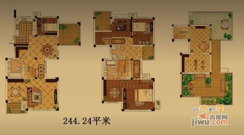 领域龙山5室2厅2卫209.1㎡户型图