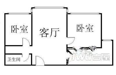 泰和家园2室1厅1卫户型图