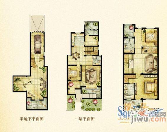 嘉丰金磐别墅5室3厅3卫户型图