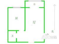 吉山西区1室1厅1卫44㎡户型图